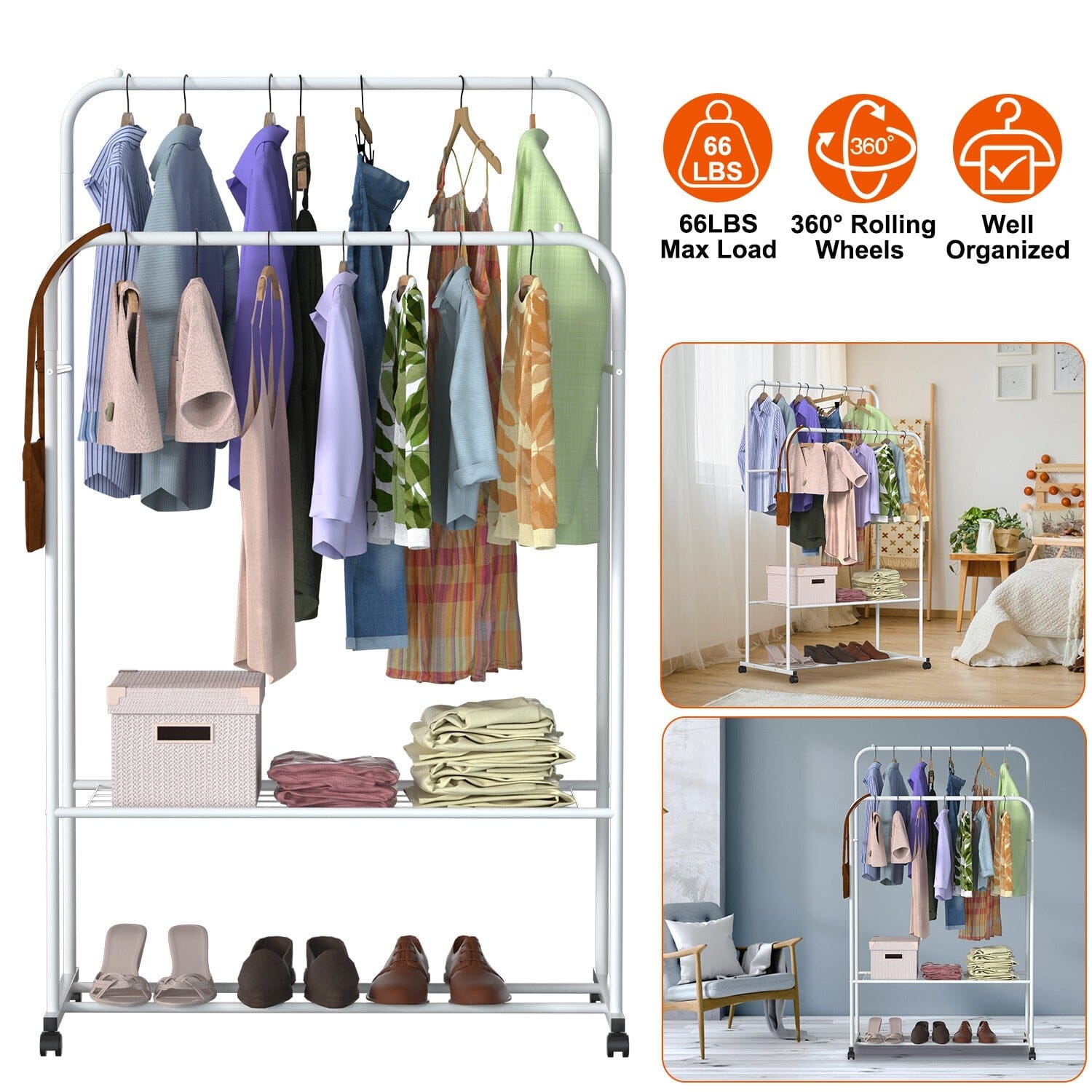 Garment Hanging Rack Clothing Organizer Outlet Manchester Great Sale