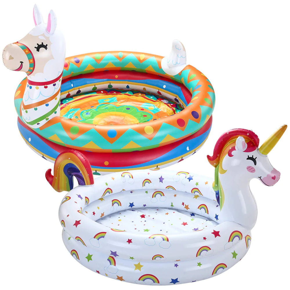 2-Pack: 47 Unicorn and Llama Inflatable Kiddie Pools Factory Outlet For Sale