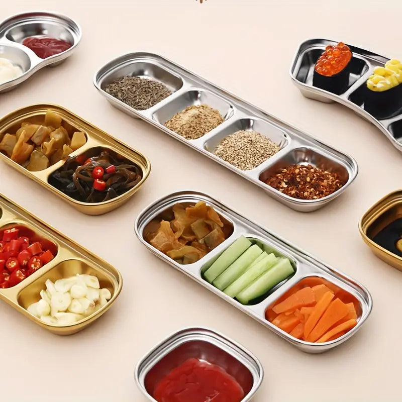 4-Piece Set: Stainless Steel Sauce Dish Discount Big Sale