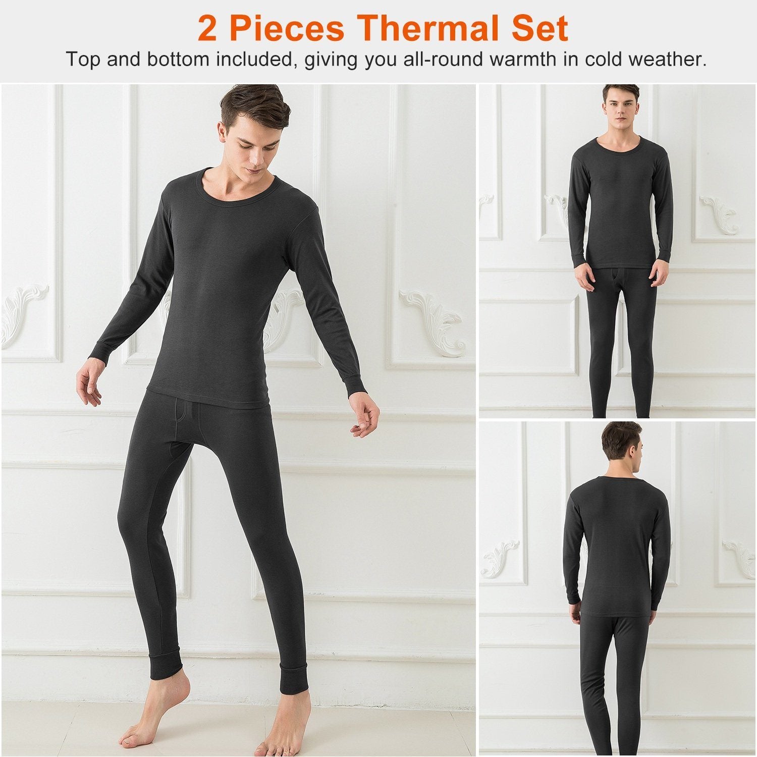 Men Thermal Underwear Set - Long Johns Pants and Long Sleeve Clearance Official Site