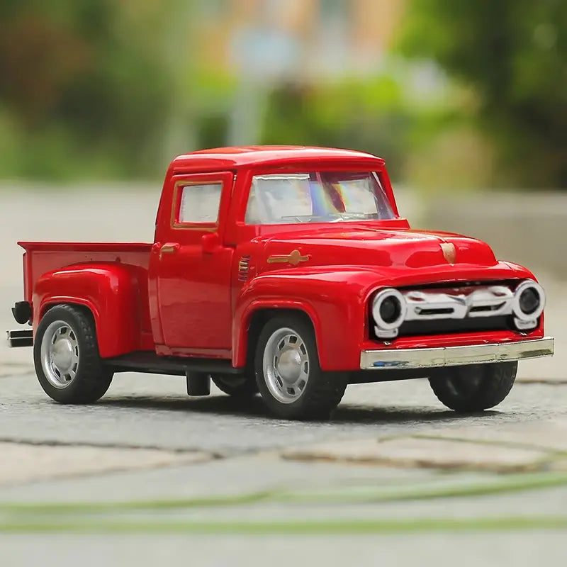 Vintage Mini Diecast  Truck Christmas Metal Farmhouse Decorative Tabletop Storage High Quality