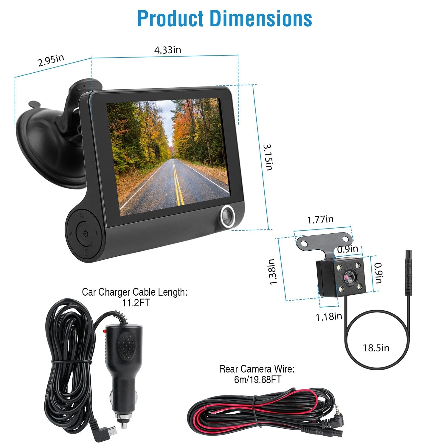 FHD 1080P Touchscreen Car DVR Dash Camera Quality Free Shipping For Sale