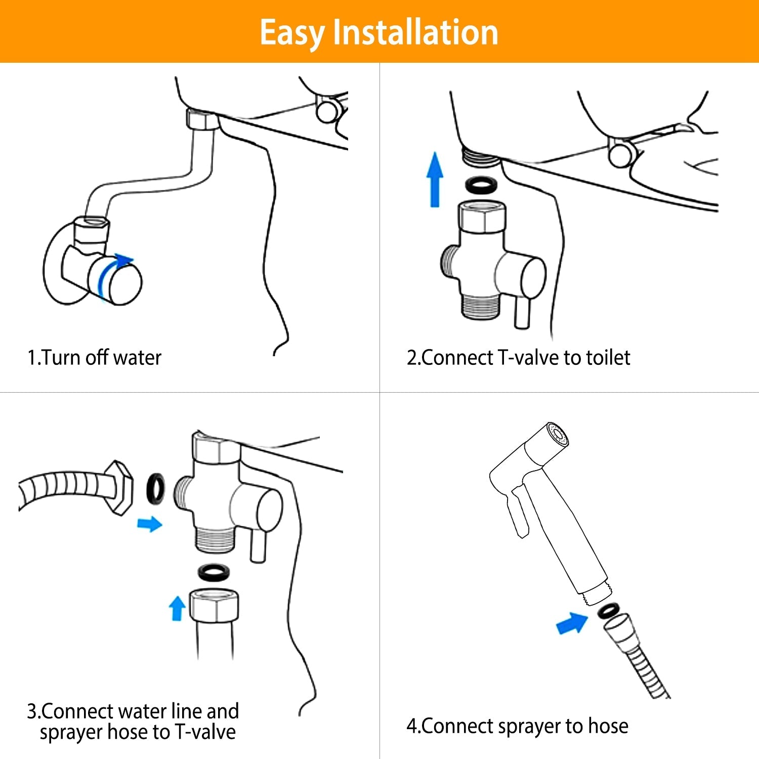 Handheld Bidet Sprayer Stainless Steel Discount Authentic Online