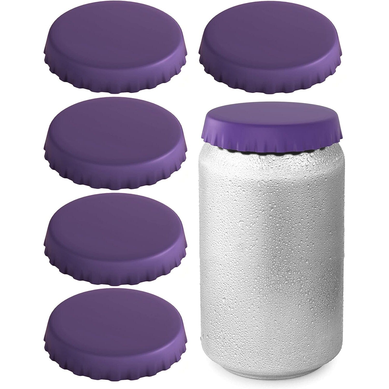 6-Pack: Silicone Can Lids Fits Standard Soda Cans Outlet Popular