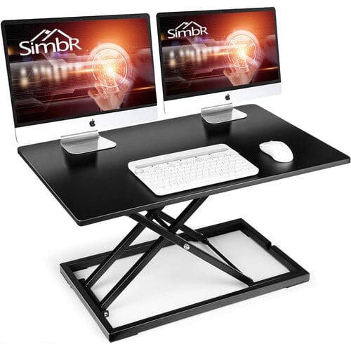 32 Height Adjustable Stand Up Desk Converter Gas Spring Desk Riser Converter Sit to Stand Clearance Geniue Stockist