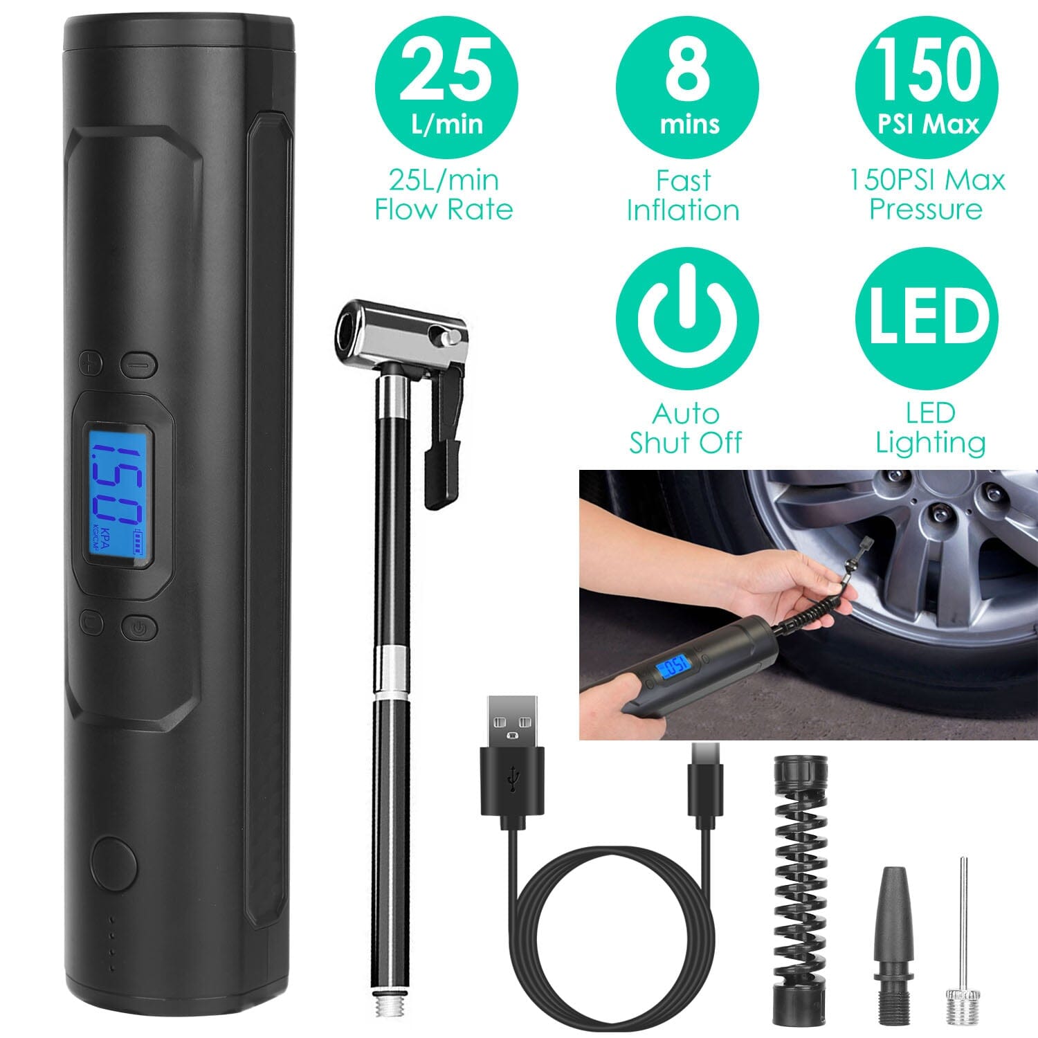 Car Tire Inflator Pump Clearance Get To Buy