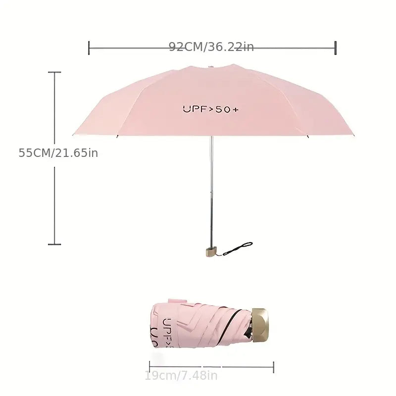 Pocket Windproof UV50 Anti-sunburn Rain Umbrella Very Cheap Cheap Online