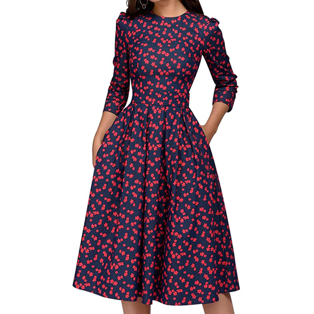 Women's Floral Vintage Dress Sale Visa Payment