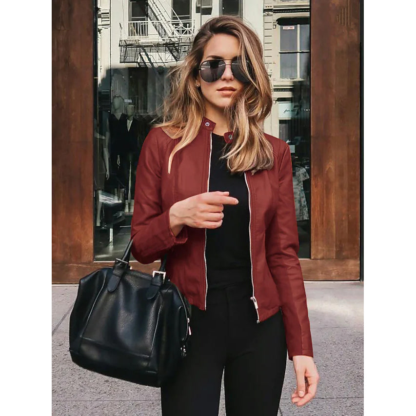 Women's Faux Leather Jacket Very Cheap Pice