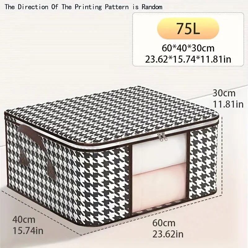 Houndstooth Large Storage Bag Latest Collections Sale Online