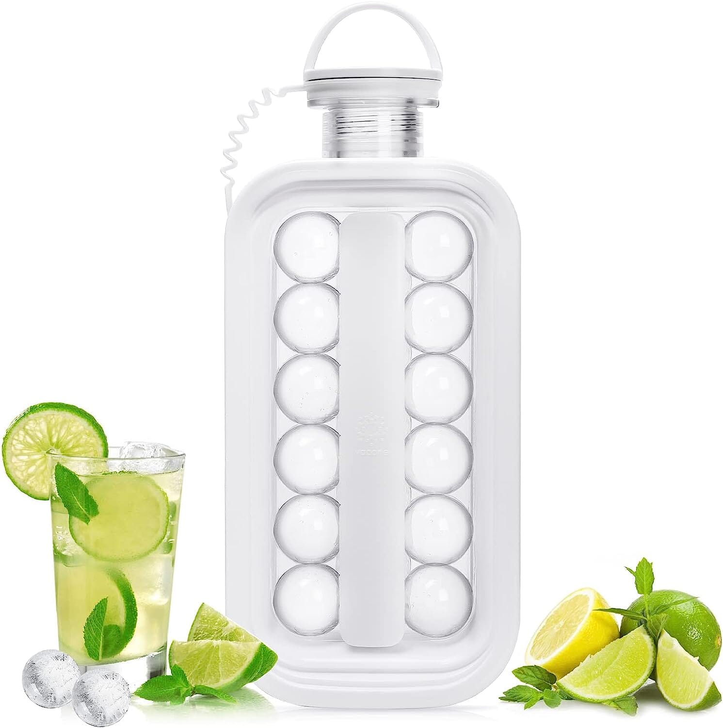 2-in-1 Portable Ice Ball Maker Kettle With 17 Grids Flat Body Lid Cooling Ice Pop/Cube Molds Ebay Online