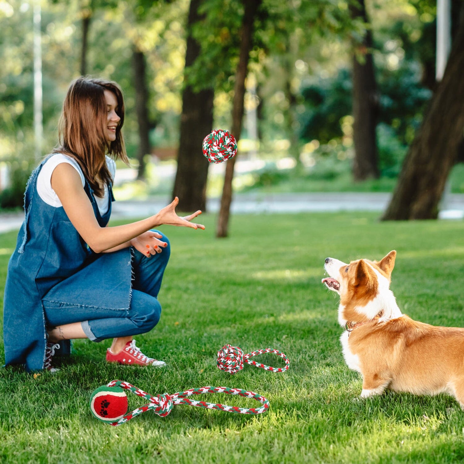 5-Pieces: Christmas Dog Rope Chew Toys Cheap Sale From China