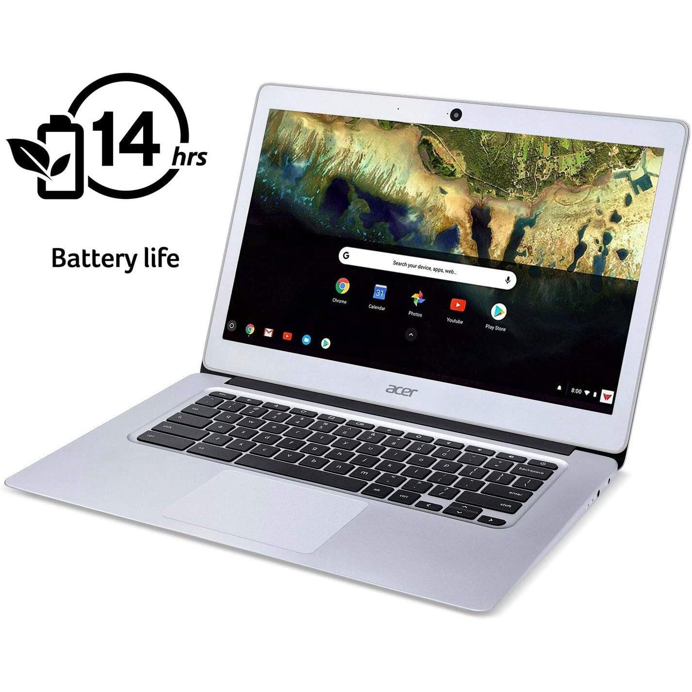 Acer 14 Chromebook CB3-431 4GB RAM 16GB Storage N3060 1.60GHz Silver (Refurbished) Sale Nicekicks