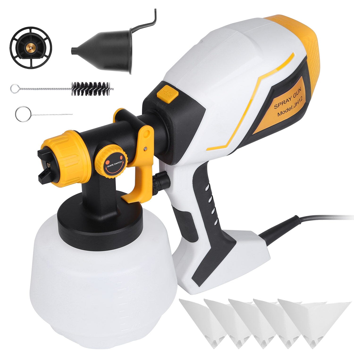 Electric Paint Sprayer HVLP with Different Spray Patterns 1200ML Detachable Container Best Store To Get Cheap Online