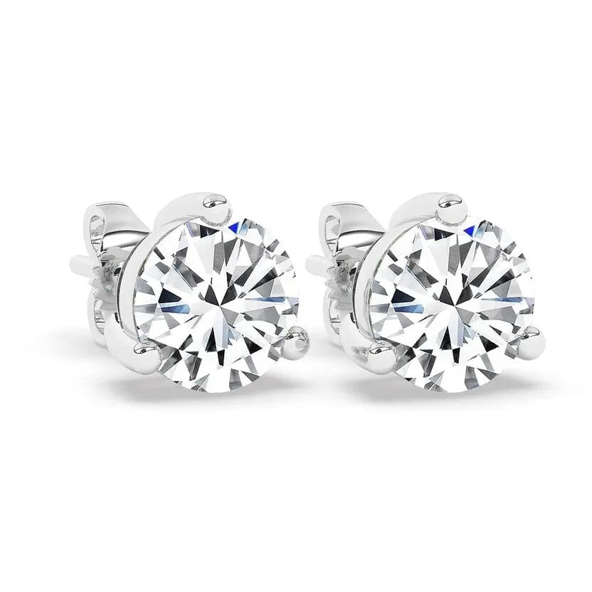 IGI, F/VS1, 3 CT Solitaire Lab-Grown Round Diamond Studs Earring 950 Platinum Reliable