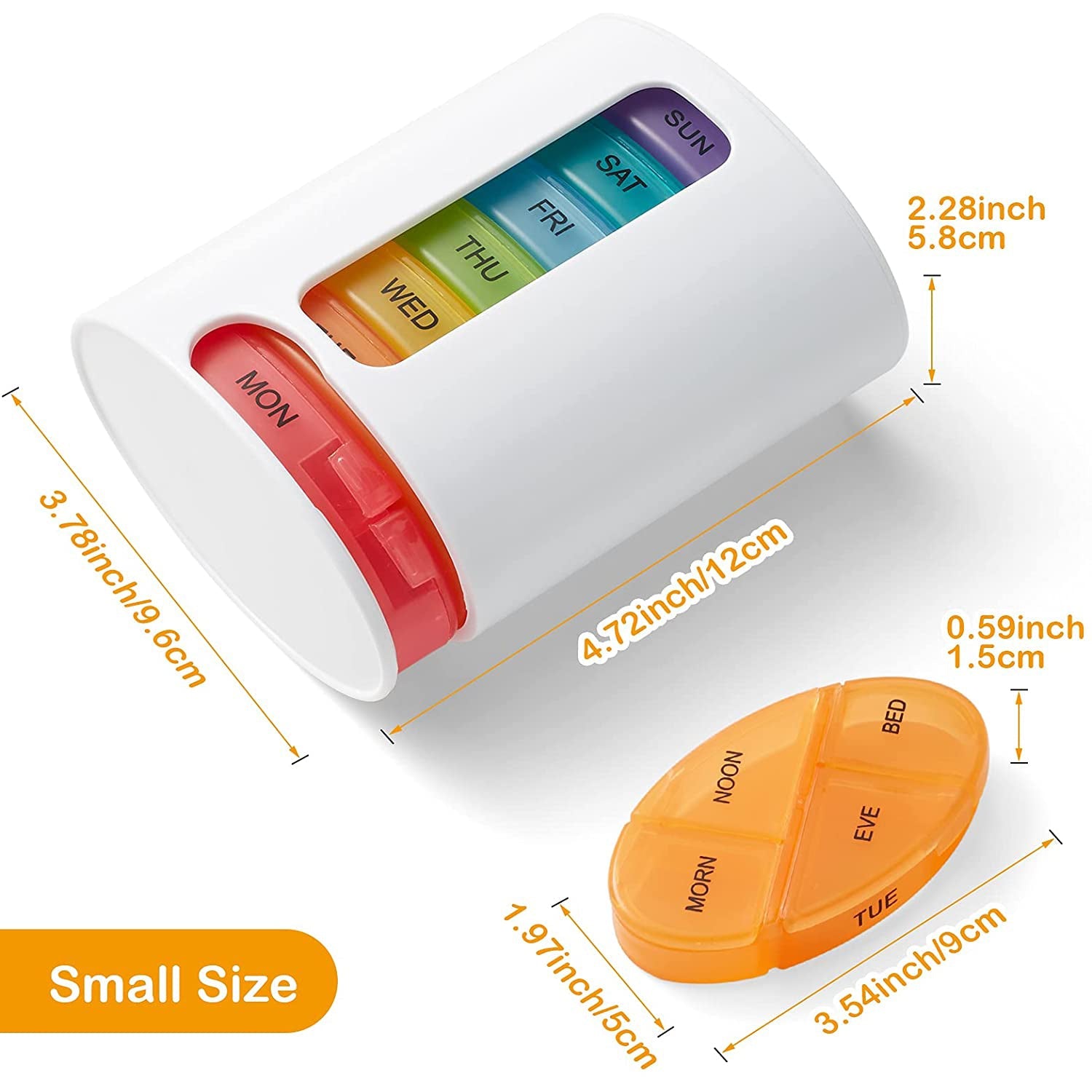 2-Pack: Weekly Pill Organizer 4 Times-A-Day Buy Cheap Footlocker Finishline