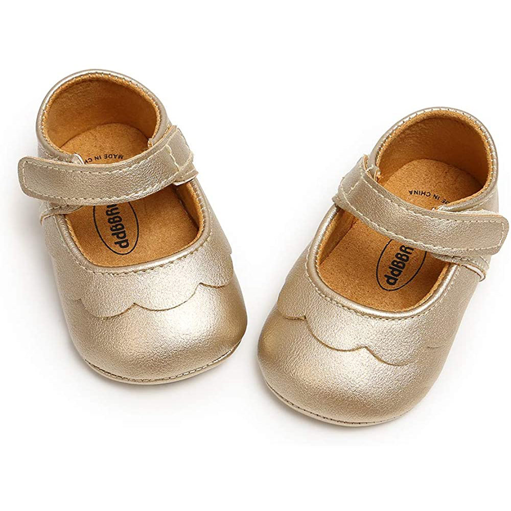 Baby Girls Mary Jane Flats Non-Slip Toddler First Walkers Princess Dress Shoes Sast