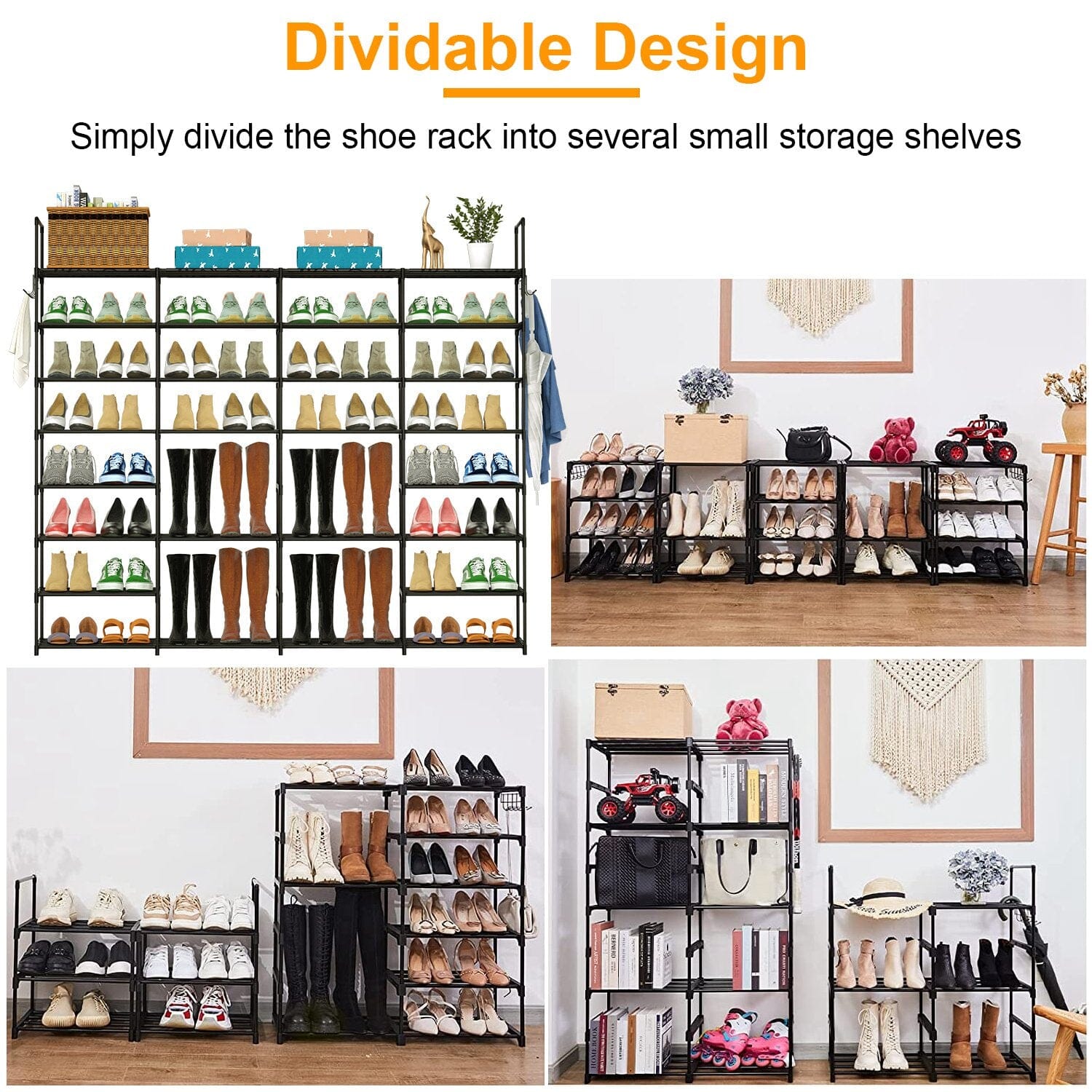 8-Tier Shoe Rack Metal Shoe Storage Shelf Comfortable Cheap Pice