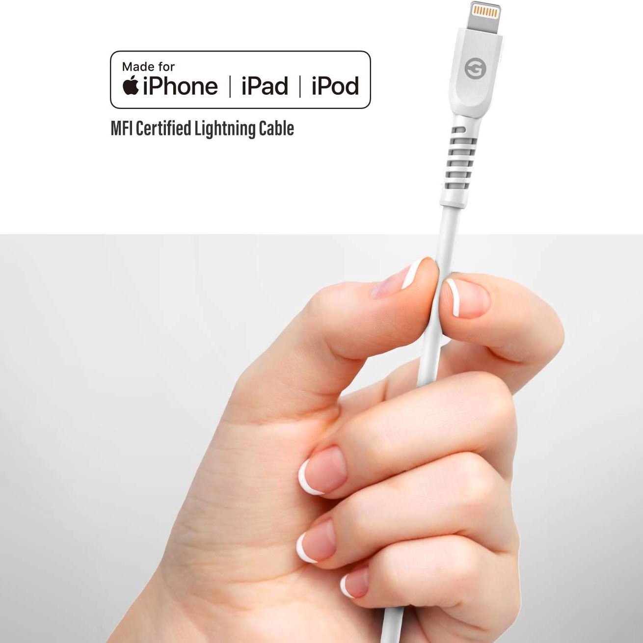 MFi Certified iPhone Fast Charger USB-C to Lightning Cable Outlet Supply