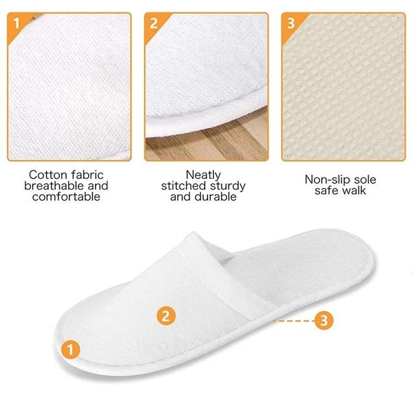 20-Pairs: Spa Hotel Guest Soft Slippers Closed Toe Disposable Travel Slipper Cheap Sale Latest Collections