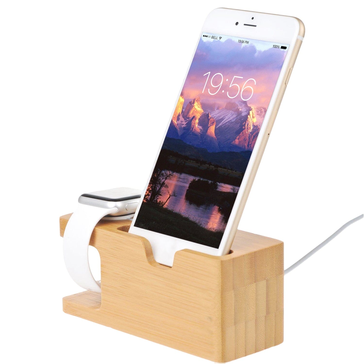 Bamboo Wood Charging Stand for Apple Watch Latest