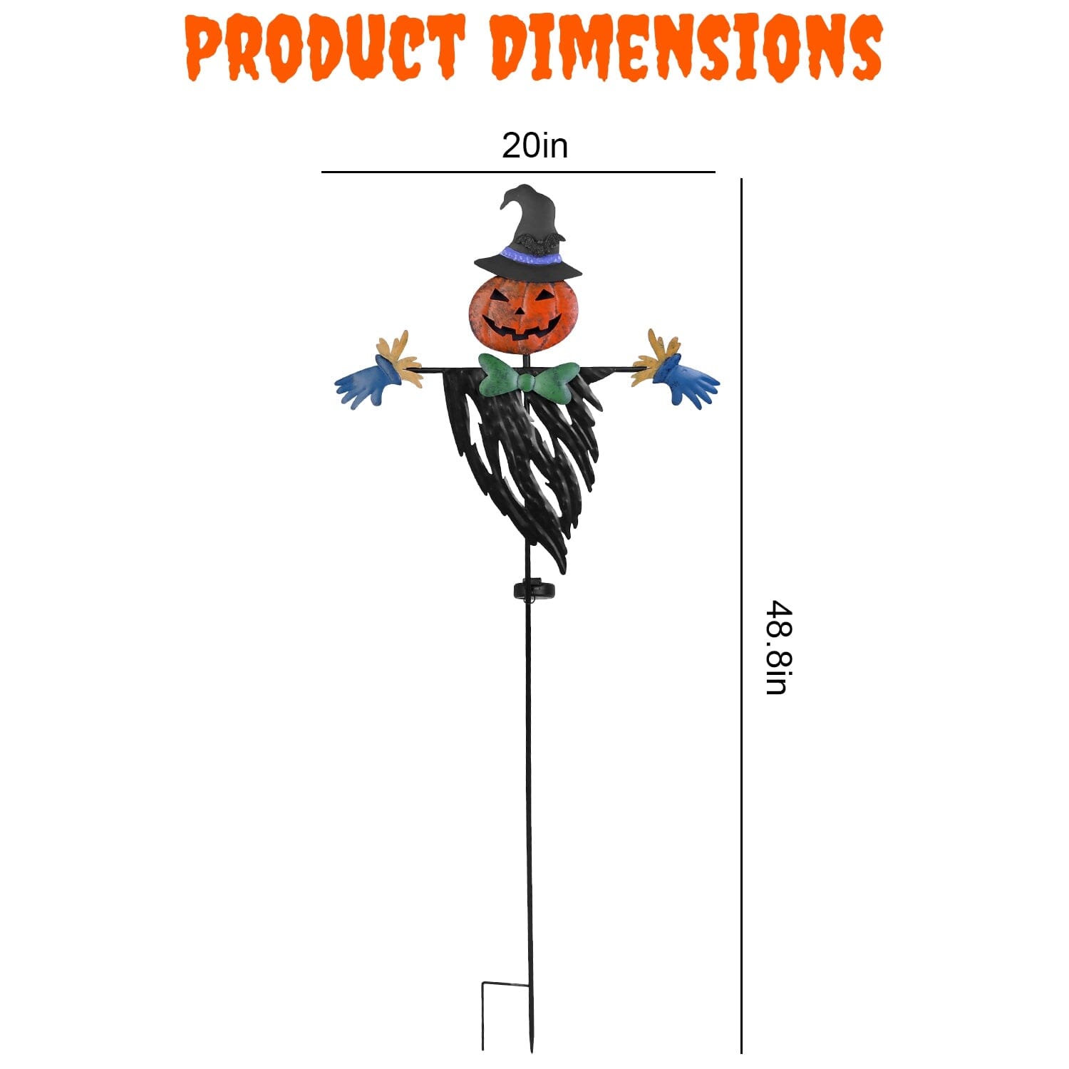 Solar Powered Scarecrow Shape Stake Light Halloween Decoration Official