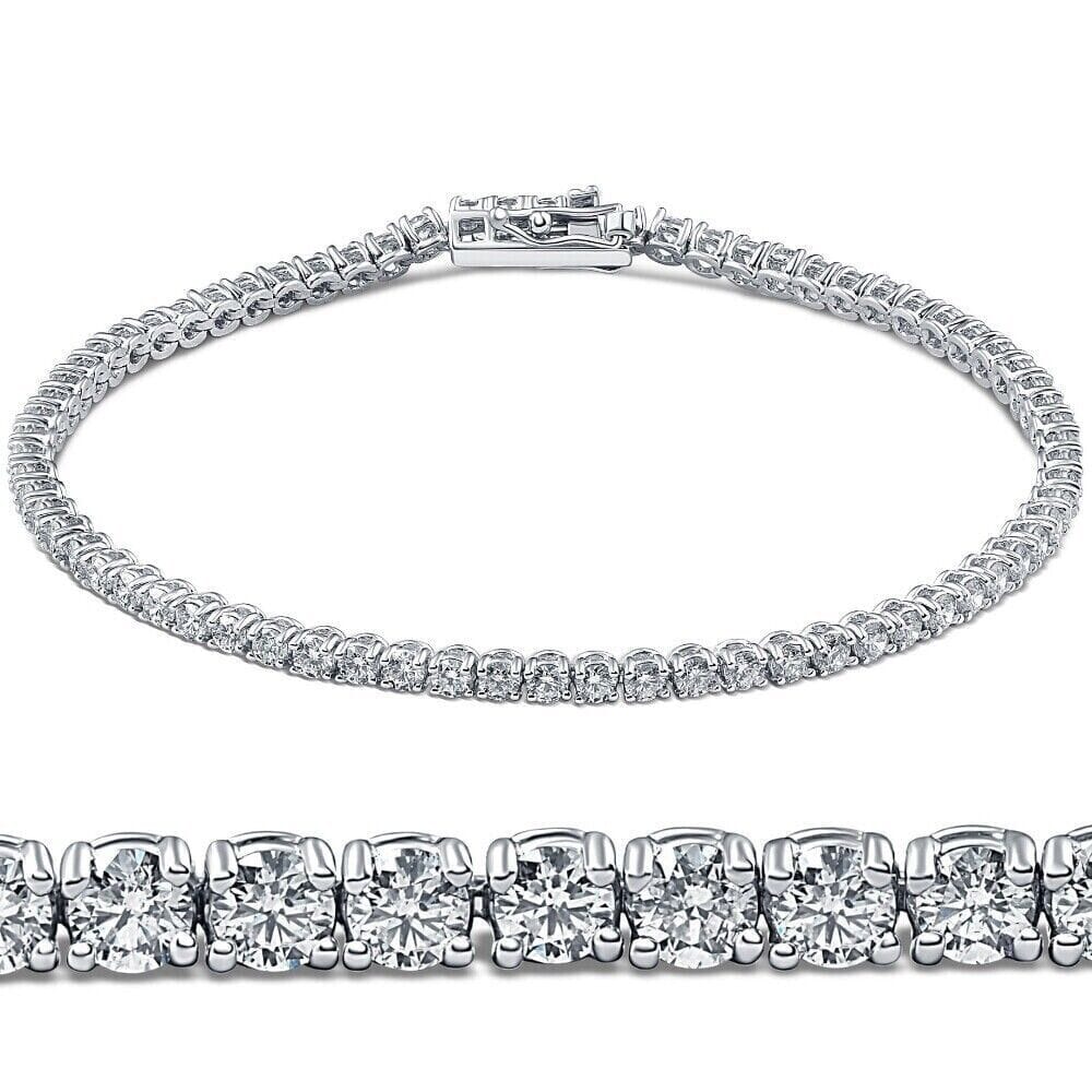 3.15ct. Round Cut Diamond Tennis Bracelet In 14k White Gold Pay With Paypal Cheap Pice