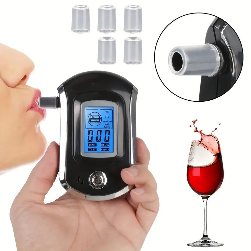 Police-Grade Breathalyzer with LCD Display - AT6000 Alcohol Tester Visit For Sale