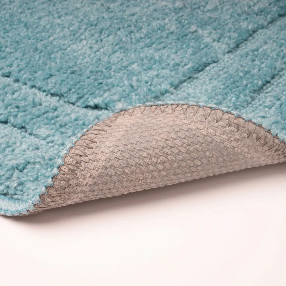 2-Piece: Bibb Home Microfiber Shag Bath Mat Set Buy Cheap Low Shipping Fee