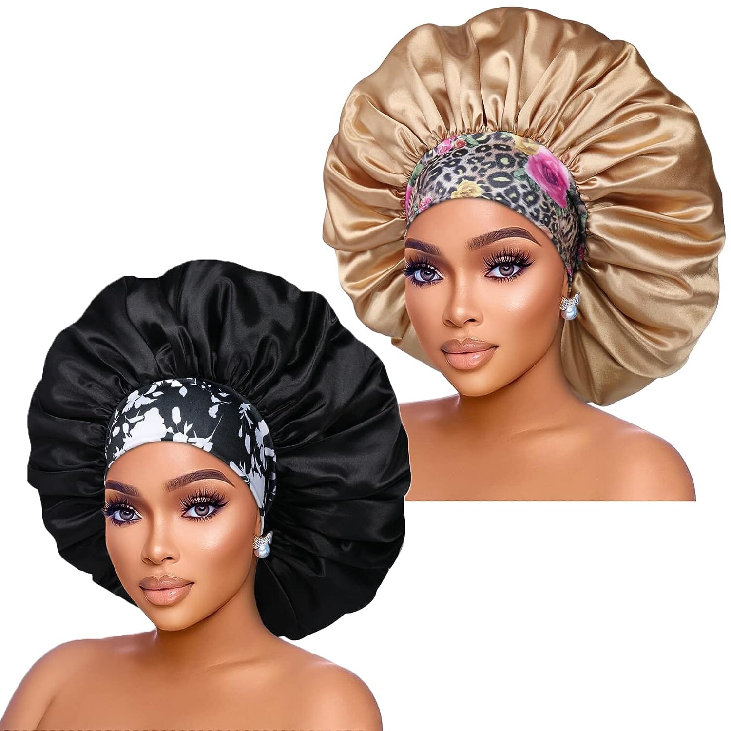 2-Pack: Extra Large Satin Bonnets for Sleeping Discount Best Place