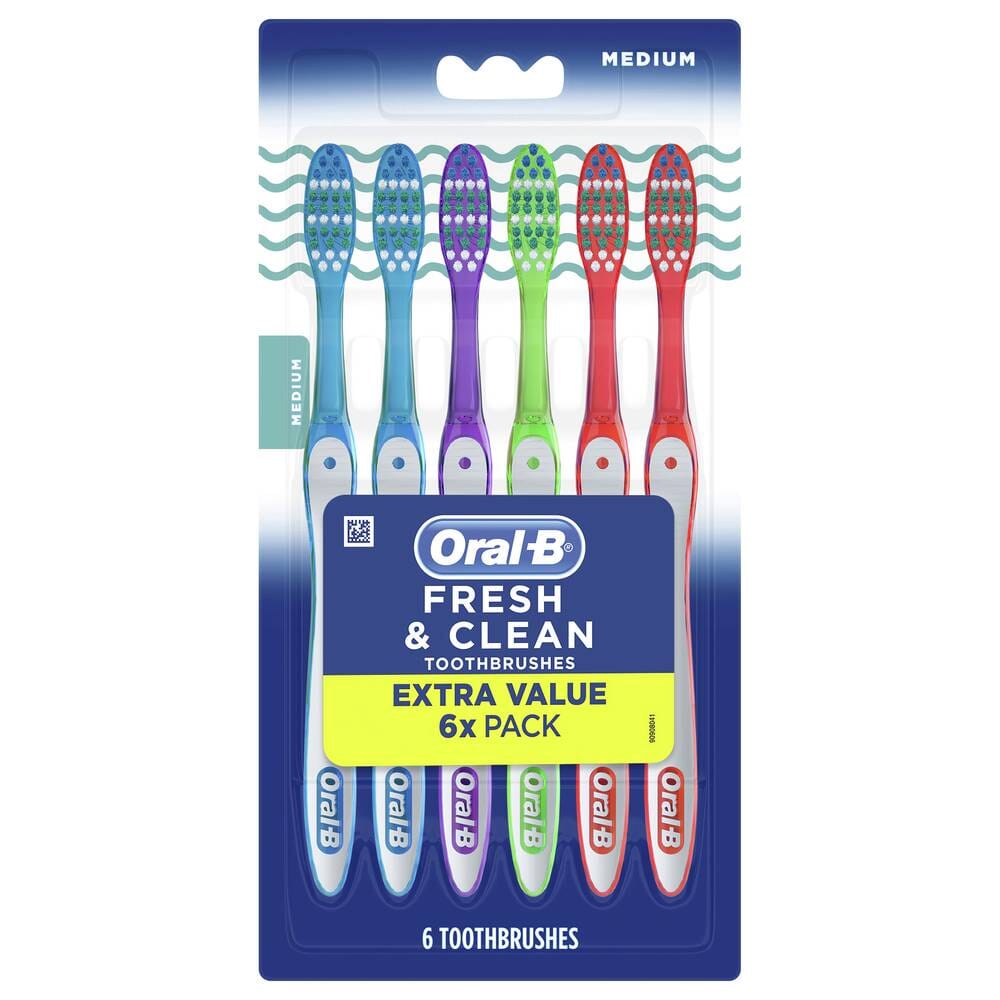 24-Pack: Oral B Fresh & Clean Medium Toothbrush Cheap Professional