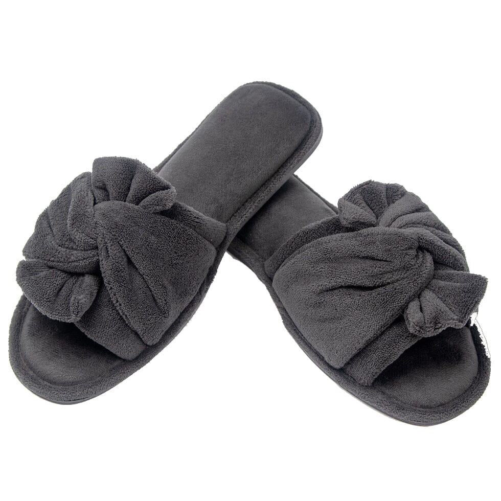 Roxoni Women's Indoor Twist Ribbon Plus Open Toe House Slippers Free Shipping Comfortable