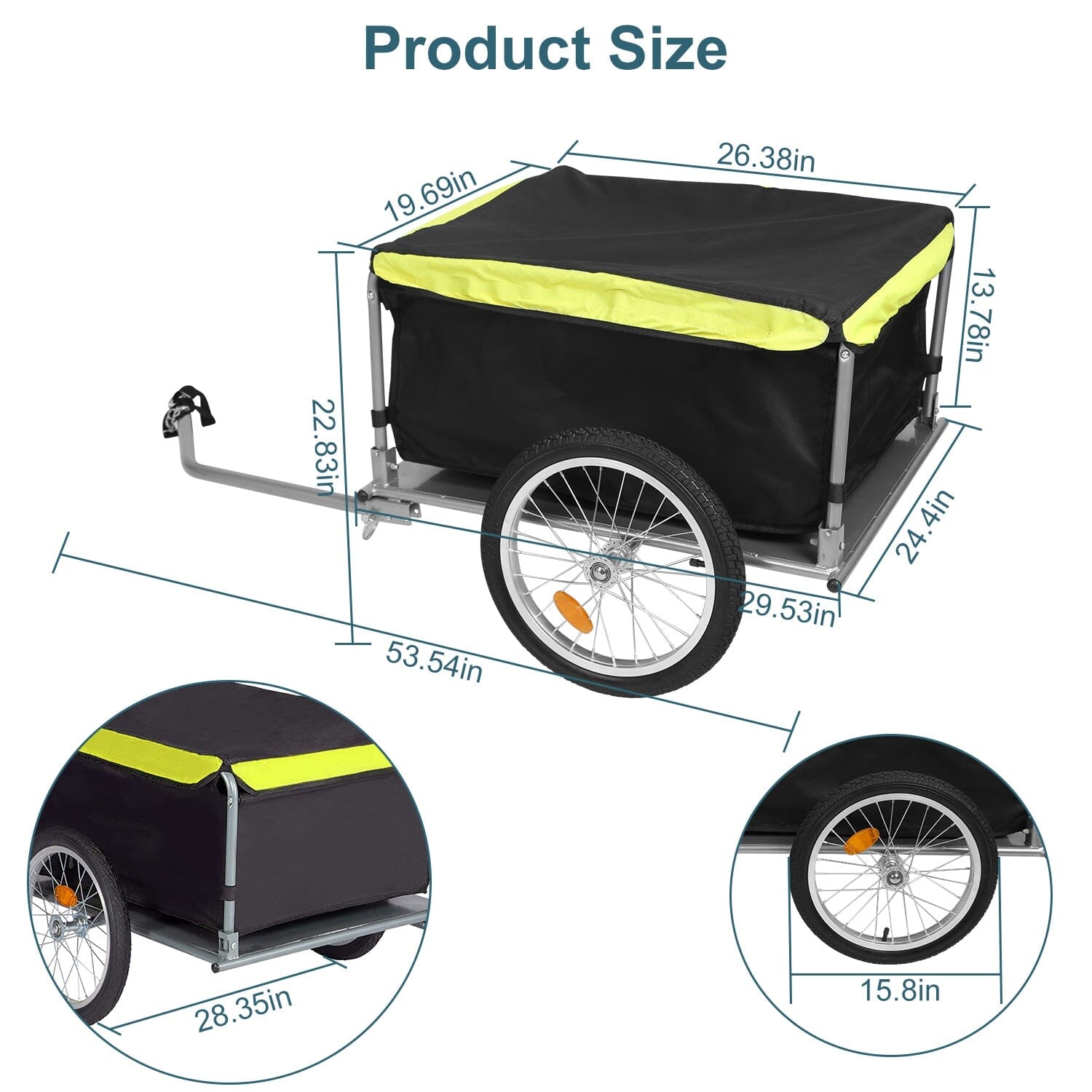 Foldable Bicycle Cargo Wagon Trailer Free Shipping View