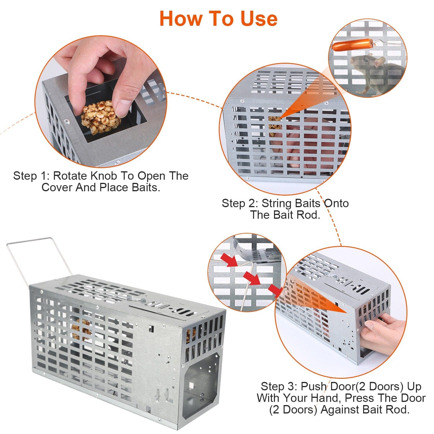 Reusable Metal Rat Cage Catch Release Continuous Capture Sale Lowest Pice