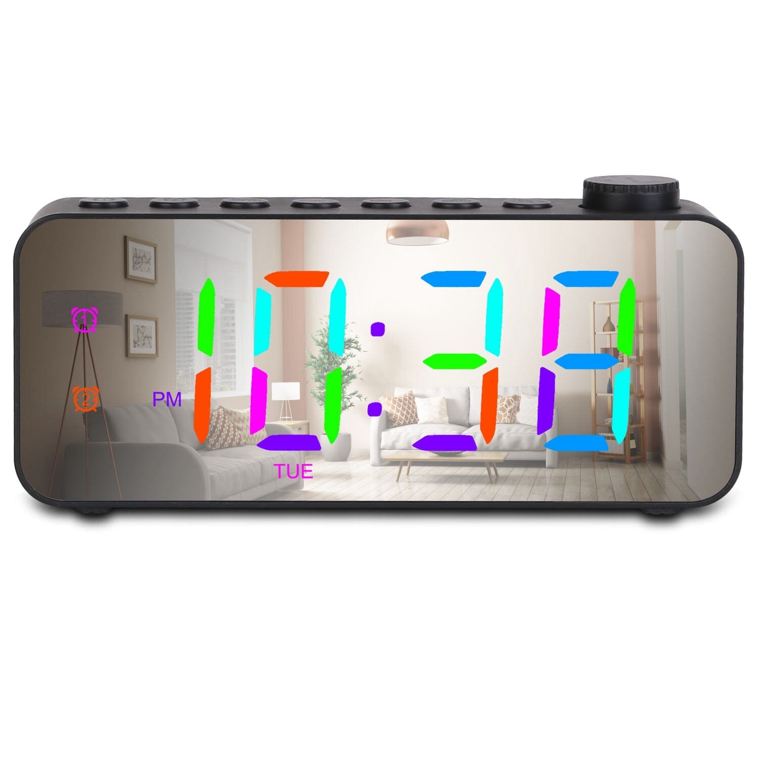 RGB Color LED Digital Alarm Clock Free Shipping Online