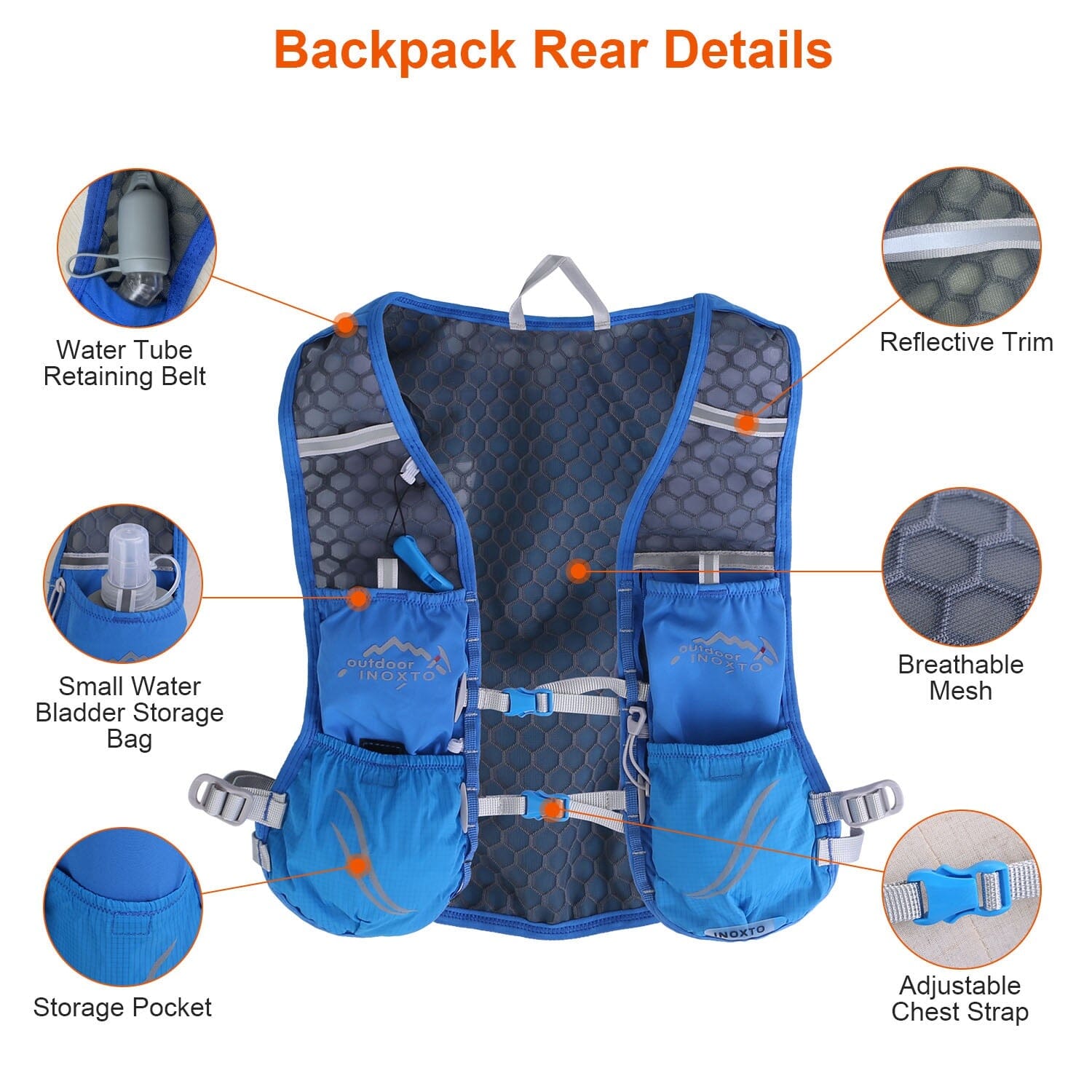 Sport Hydration Vest Running Backpack with 15oz, 50oz Water Bladder Countdown Package Online