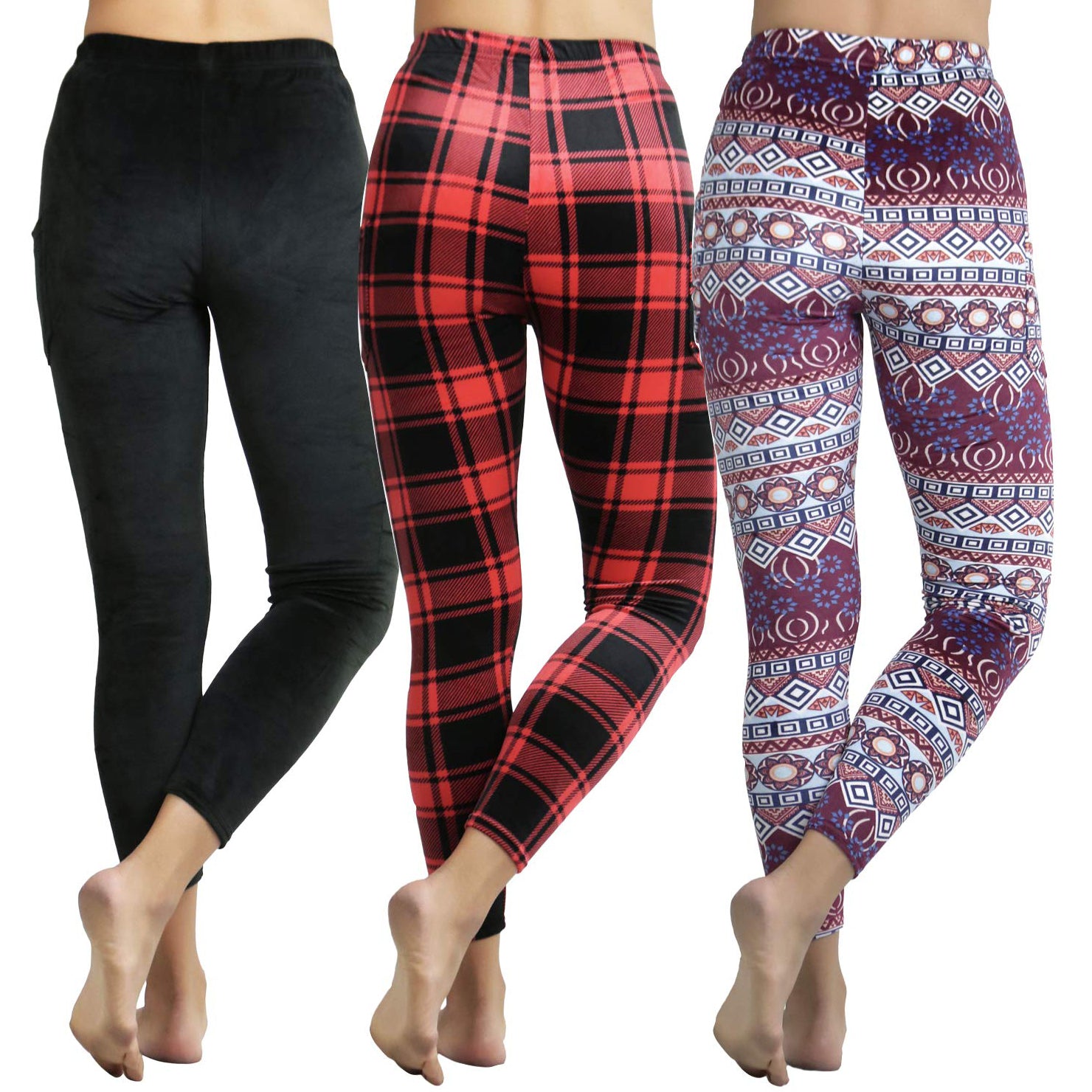 3-Pack: ToBeInStyle Women's Ultra Soft Velour Leggings Sale With Paypal