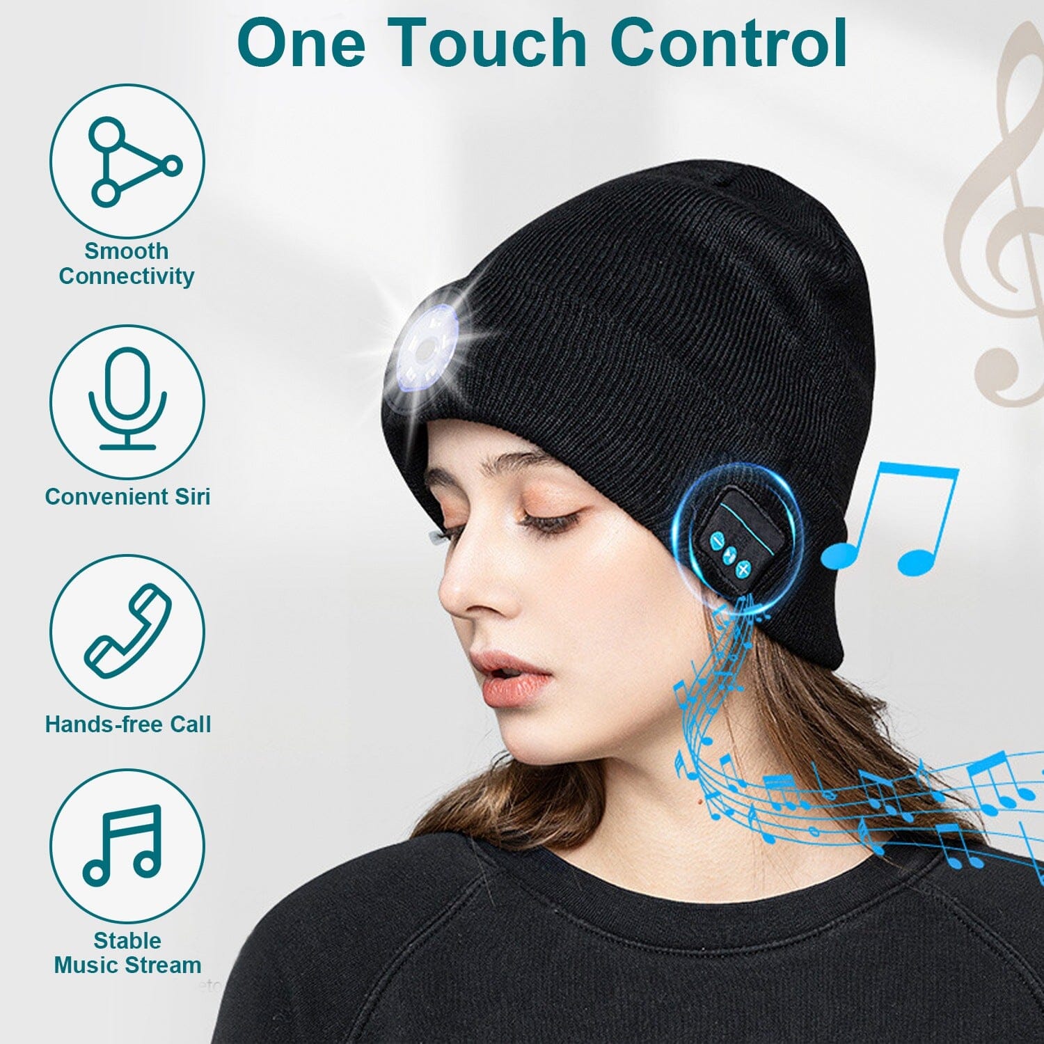 5.0 Wireless Beanie Hat with 3 Lighting Modes On Hot Sale