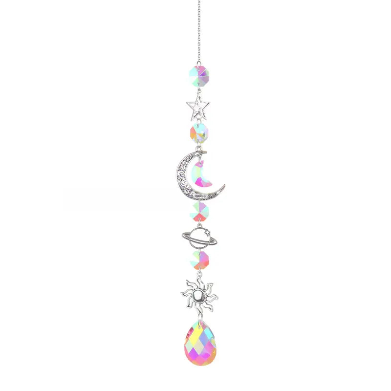 3-Pieces: Crystal Wind Chime Pendant Catcher Diamond Prisms Inexpensive Sale Online