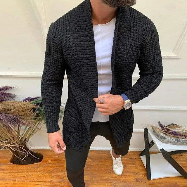 Men's Ribbed Knit Solid Color Sweater Cardigan Online Cheap Pice