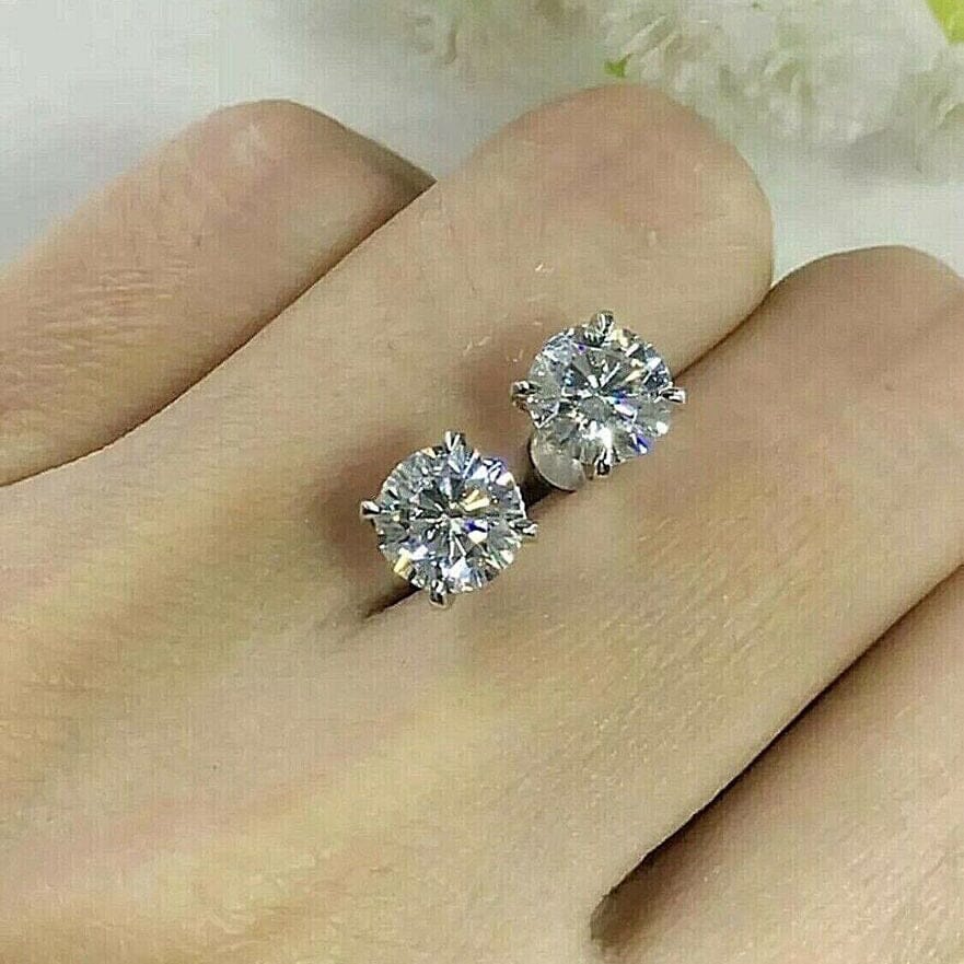 Single 0.40CT Real Genuine Diamond Stud Earring 14k Solid Gold Wow Wholesale Pice For Sale