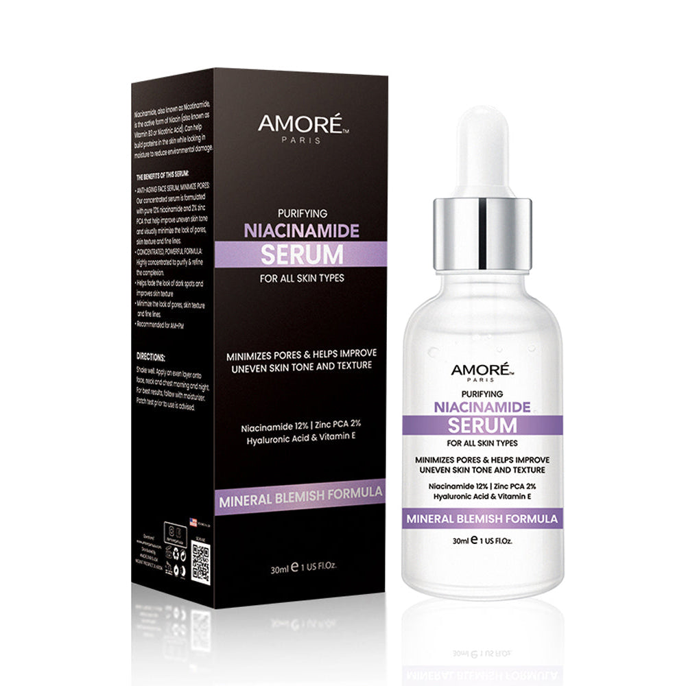 Amore Paris Niacinamide Face Serum 12% Plus Zinc 2%, Hyaluronic Acid & Vitamin E, Dark Spot Remover, Pore Minimizer & Aging Skin Treatment Buy Cheap Manchester