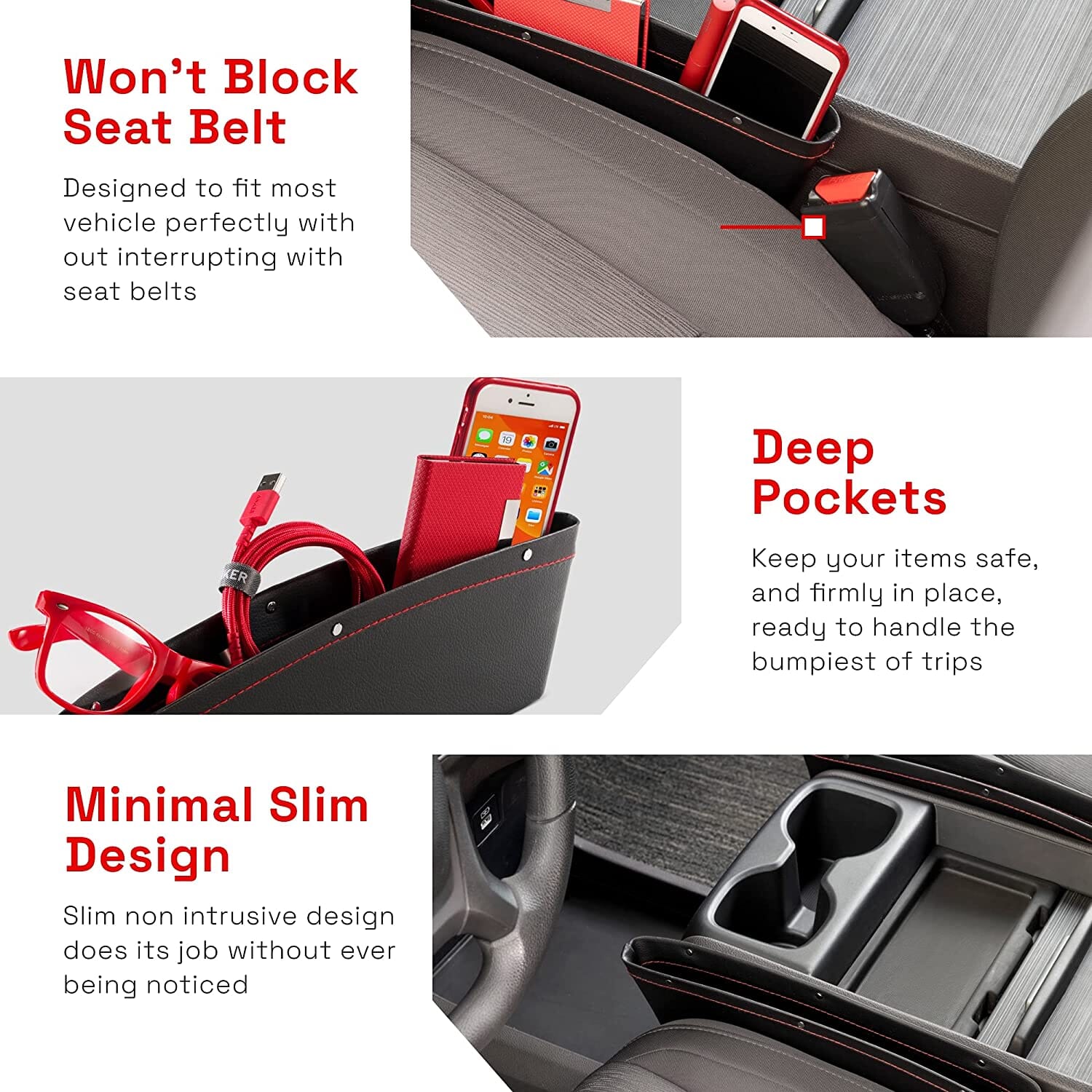 2-Pack: Gap Filler Car Seat Organizer Online