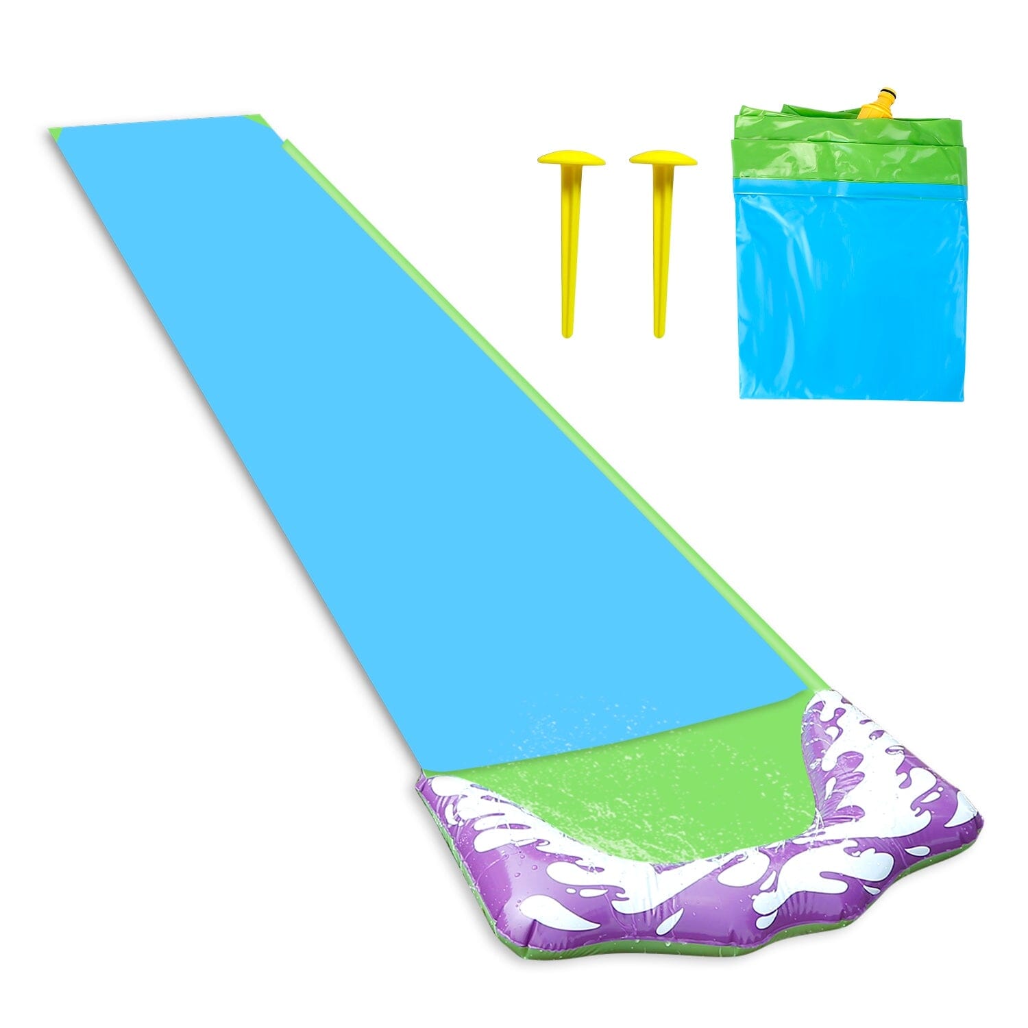 Kids Single Water Slide Lawn Surfing Racing Lane Slip Splash Spray Sprinkler Sale Comfortable