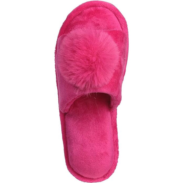 Pupeez Girl's Slipper Lovely Velvet Pom-pom Open Toe Kids House Slides Real For Sale