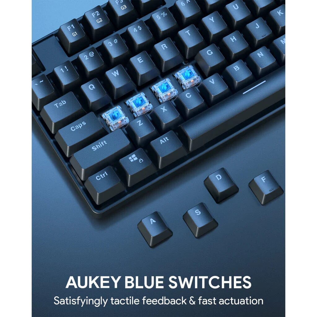 AUKEY KMG16 Mechanical Keyboard Blue Switches 104key Official Cheap Online