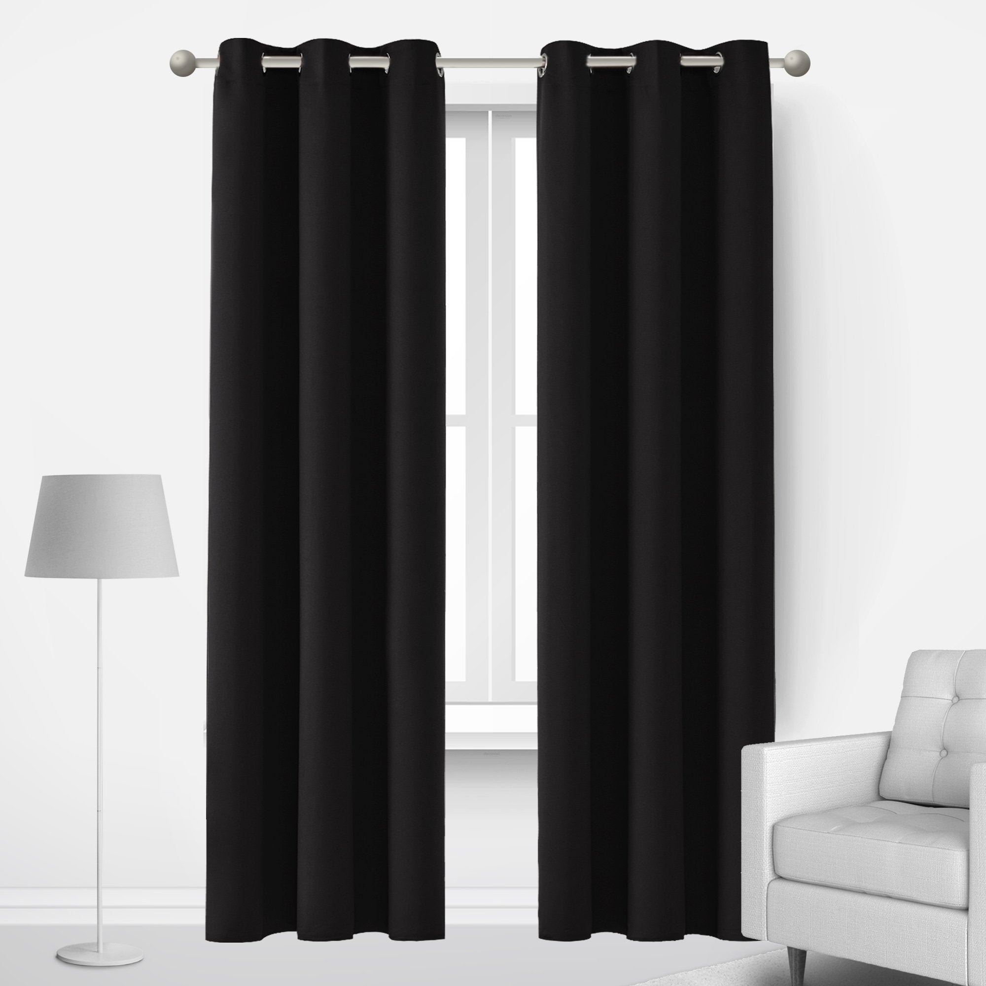 2-Panels: Deconovo Room Darkening Thermal Insulated Blackout Grommet Window Curtains Free Shipping With Mastercard