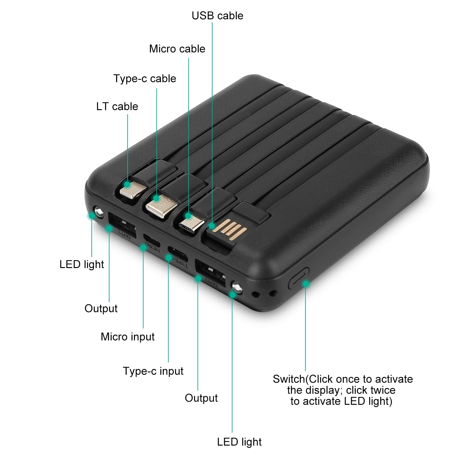 1000mAh Portable Charger Power Bank Outlet Deals