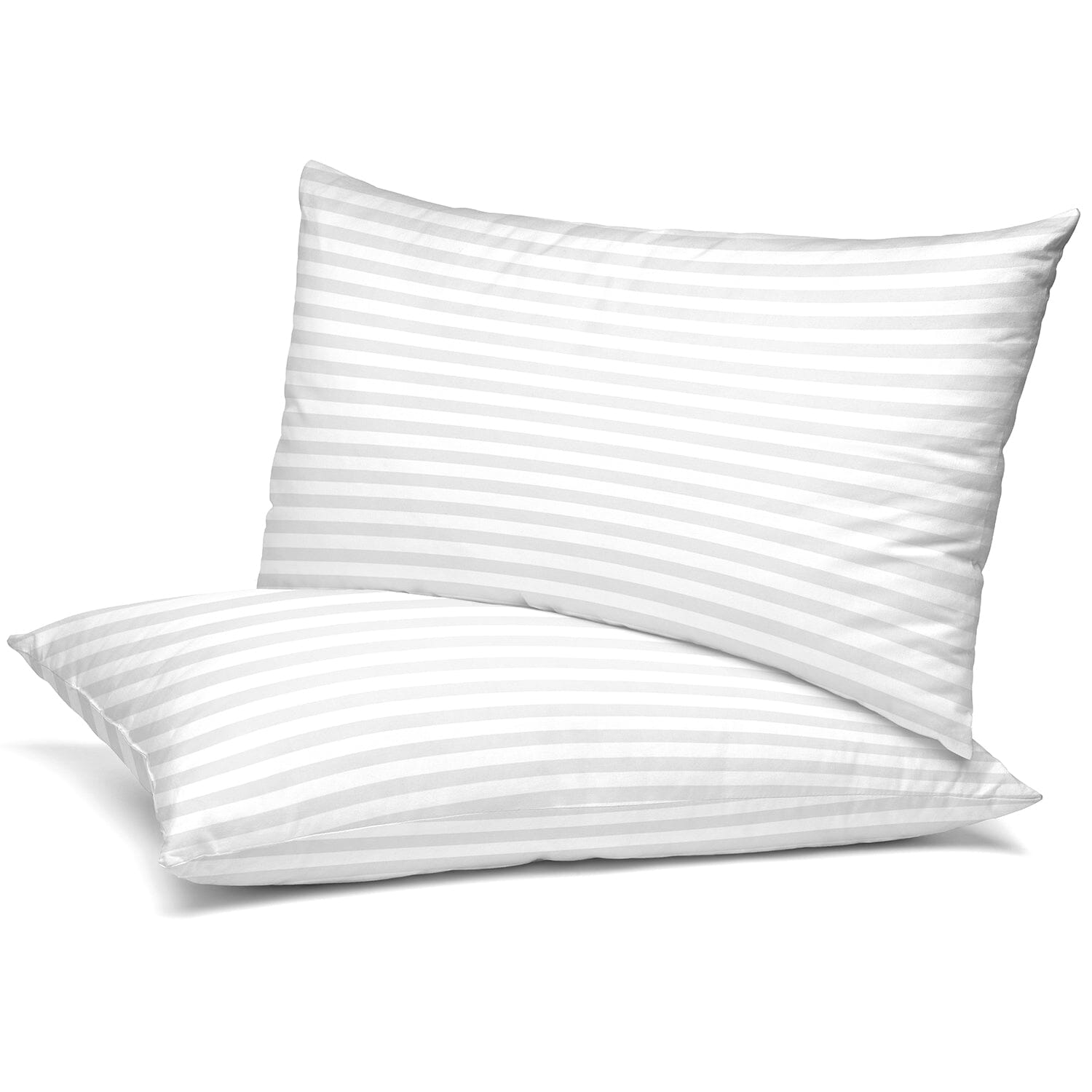 2-Pack: Lux Decor Collection Cotton Stripe Pillow Plush Bed Pillows Set Free Shipping Genuine