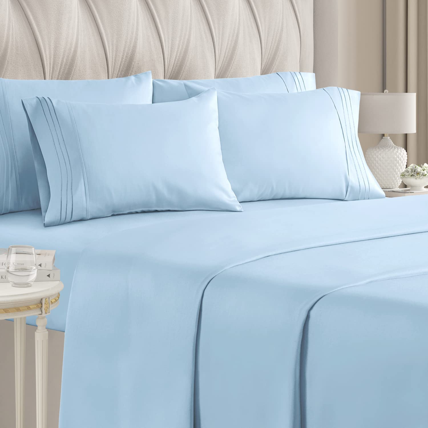 6-Piece Set: Hotel Luxury Bed Sheets Cheap Geniue Stockist